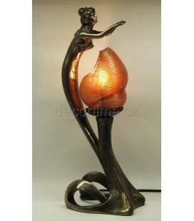 Figurální lampička - dívka nad plamenem